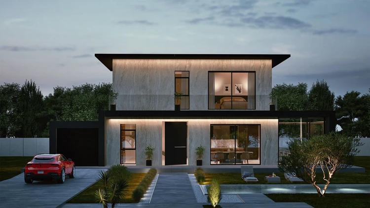 Luxury home_Quadrata doppia_Frontale